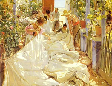 Mending the Sails by Sorolla